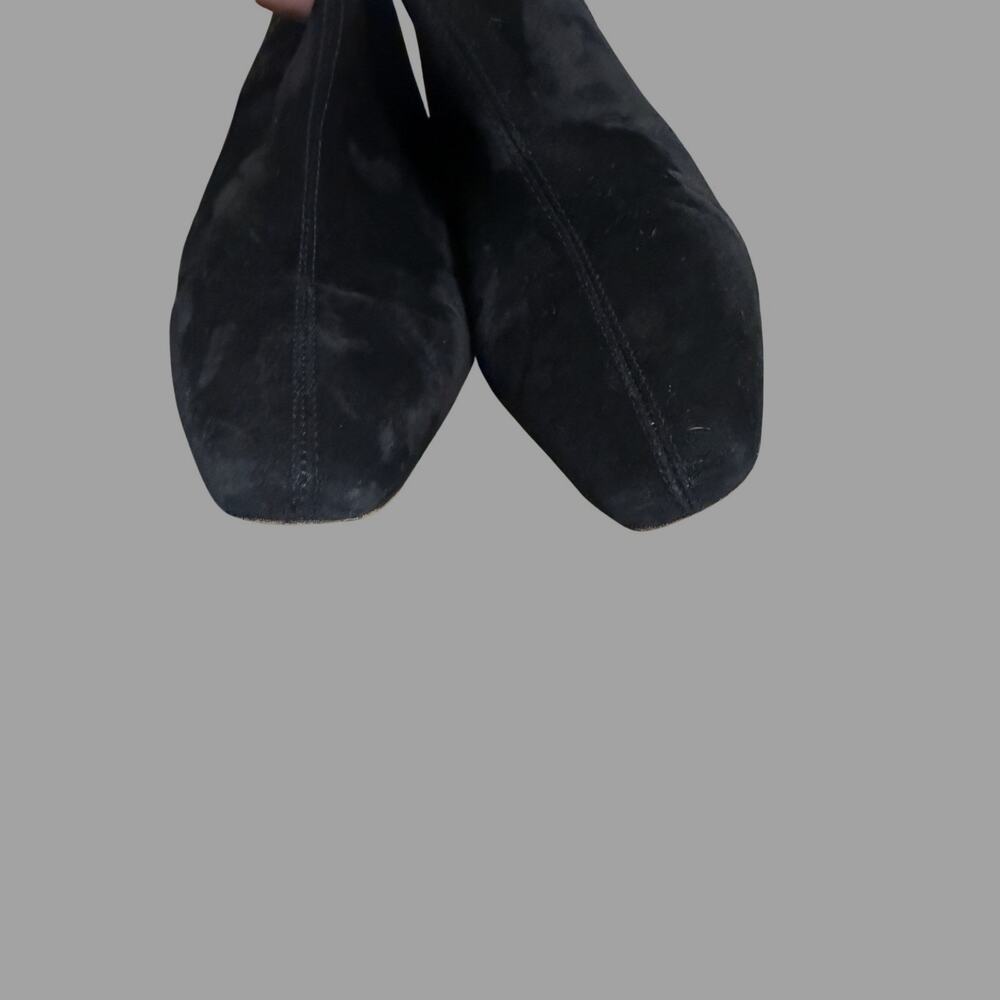 LOQ Black Suede Ankle Boots Sz. 36 (US 5.5) - Picture 6 of 8